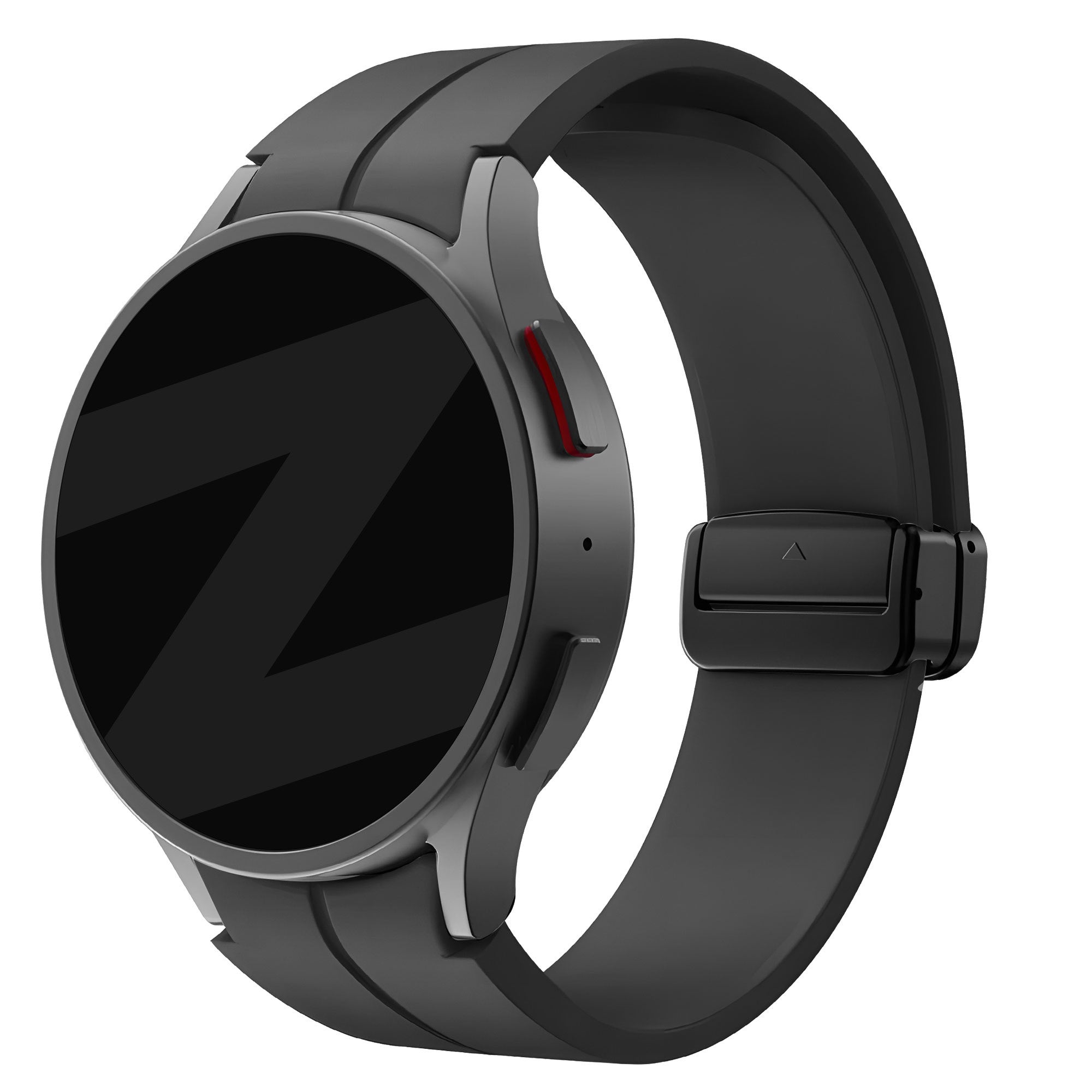 Bandz Samsung Galaxy Watch 5 Pro szilikon szíj D-csat fekete