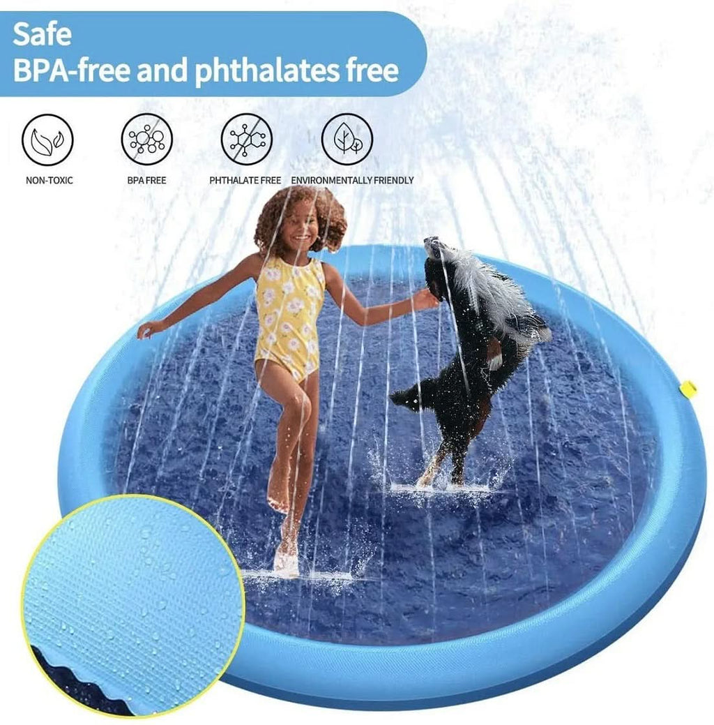 AquaBreeze kutyaitató matrac interaktív hűsítő fröcskölő kertijátékkal