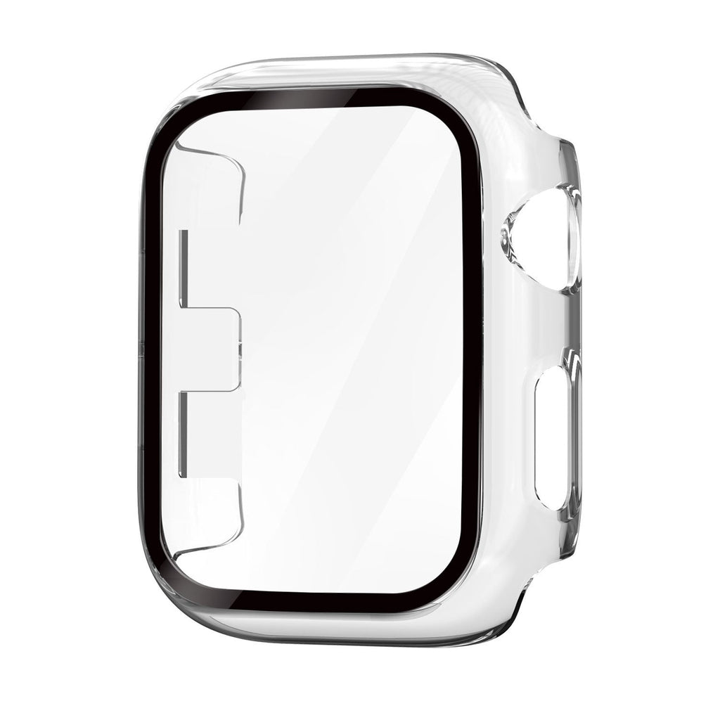Apple Watch kemény tok üvegborítással, átlátszó