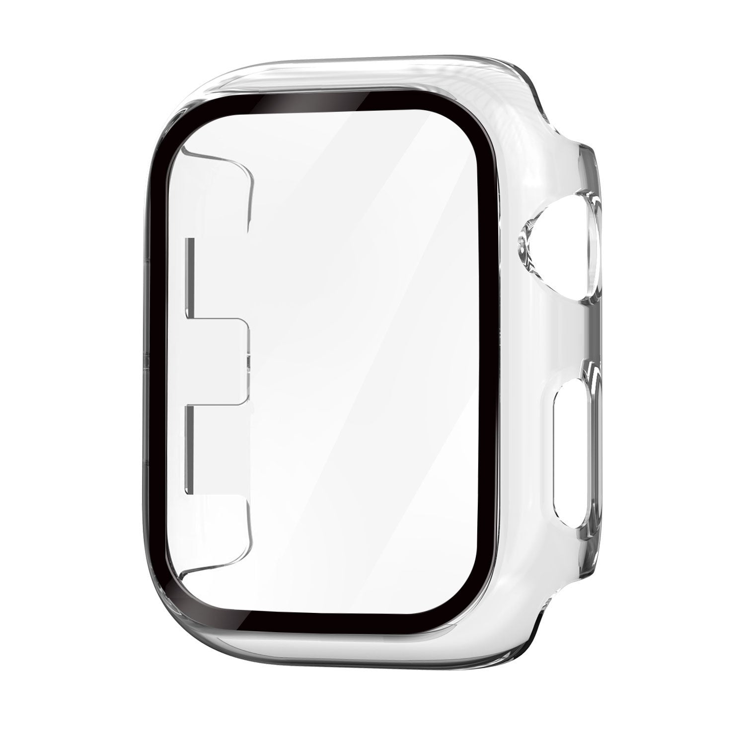 Apple Watch kemény tok üvegborítással, átlátszó