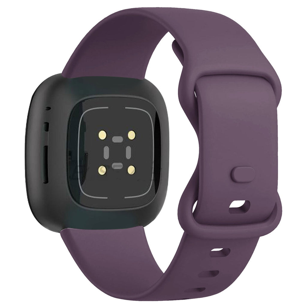 Fitbit Versa 3 klasszikus szilikon szíj mélylila színben