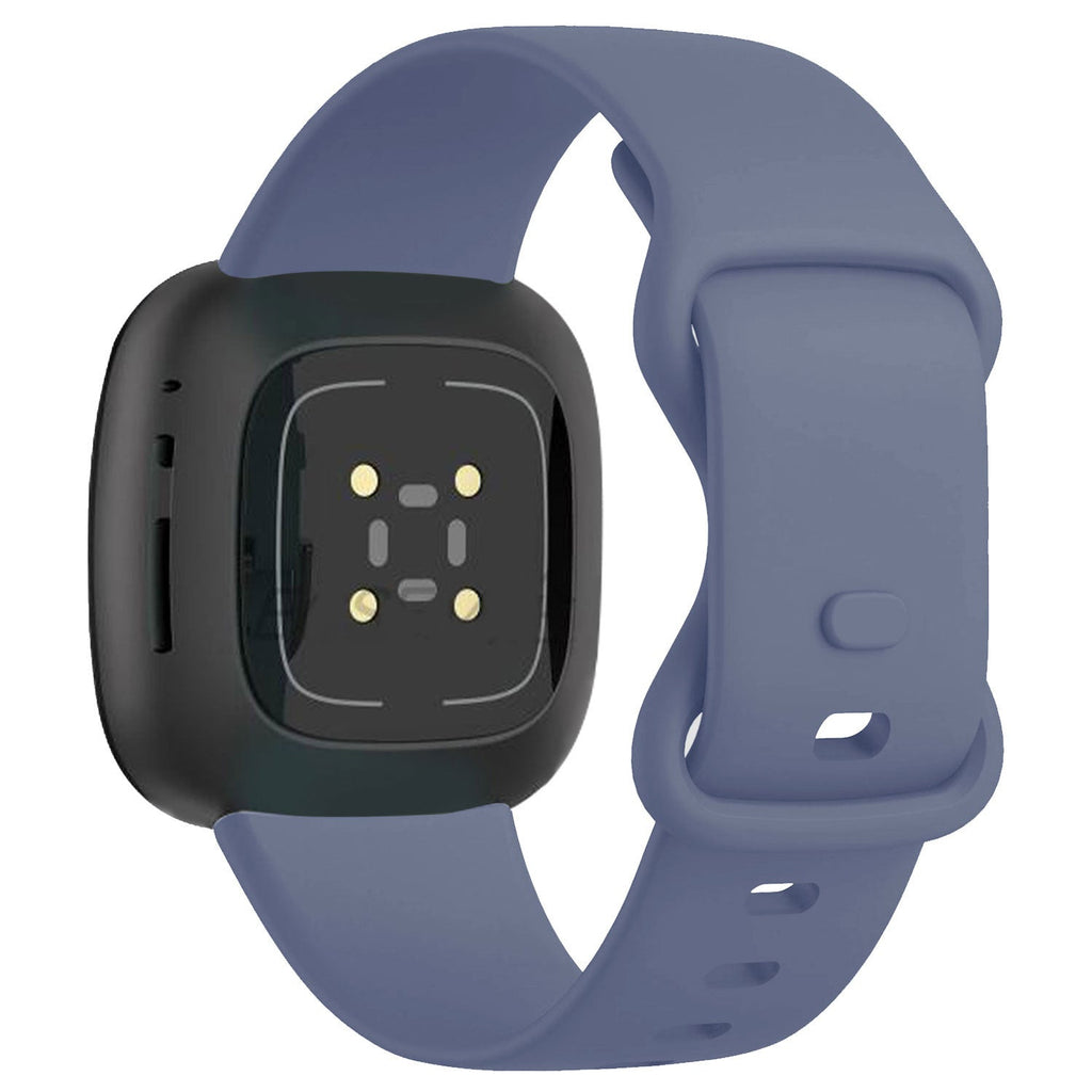 Klasszikus szilikon szíj Fitbit Versa 3-hoz, szürke-kék