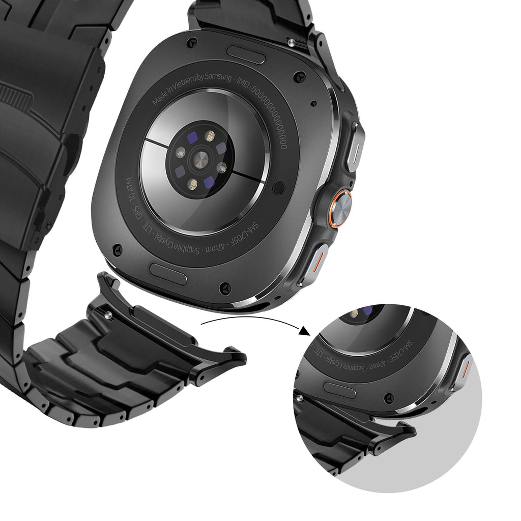 Bandz titán szíj Samsung Galaxy Watch Ultra Iron Black készülékhez