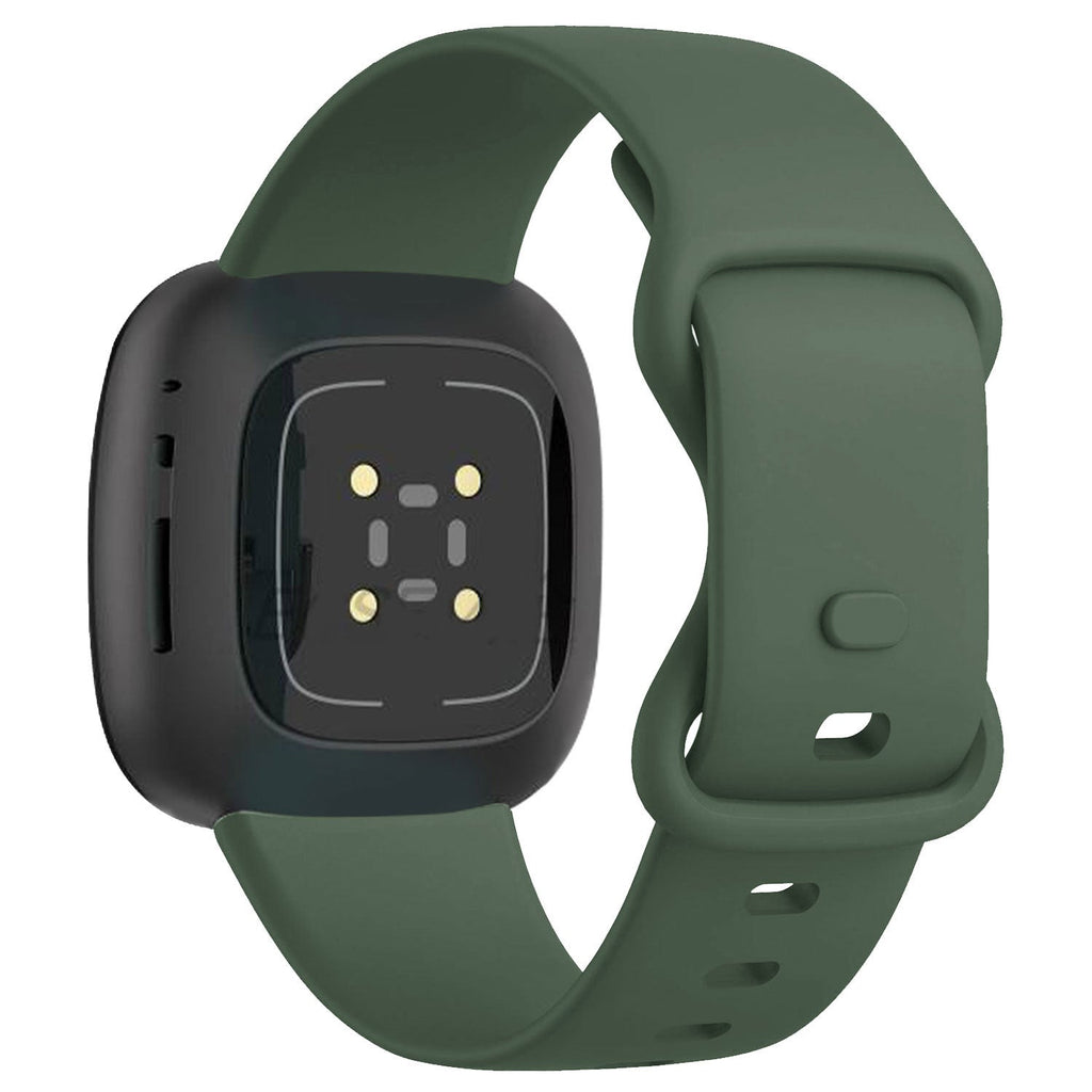 Fitbit Versa 3 szilikon szíj klasszikus sötétzöldben