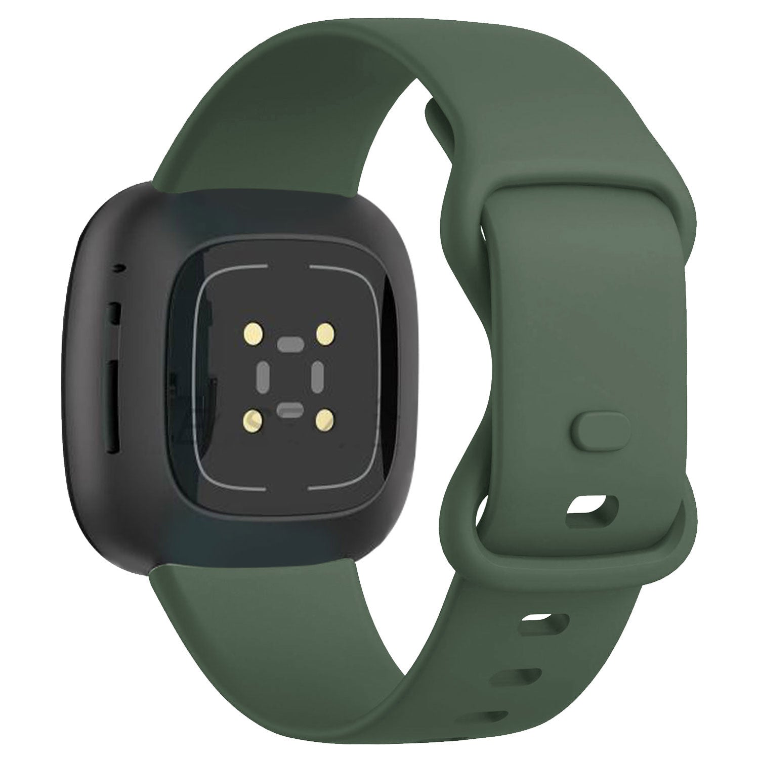 Fitbit Versa 3 szilikon szíj klasszikus sötétzöldben