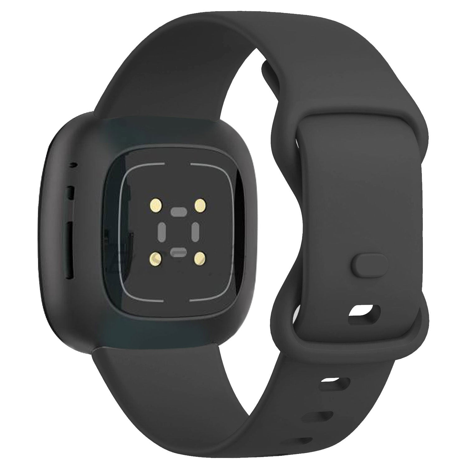 Fitbit Sense klasszikus szilikon szíj csere, fekete