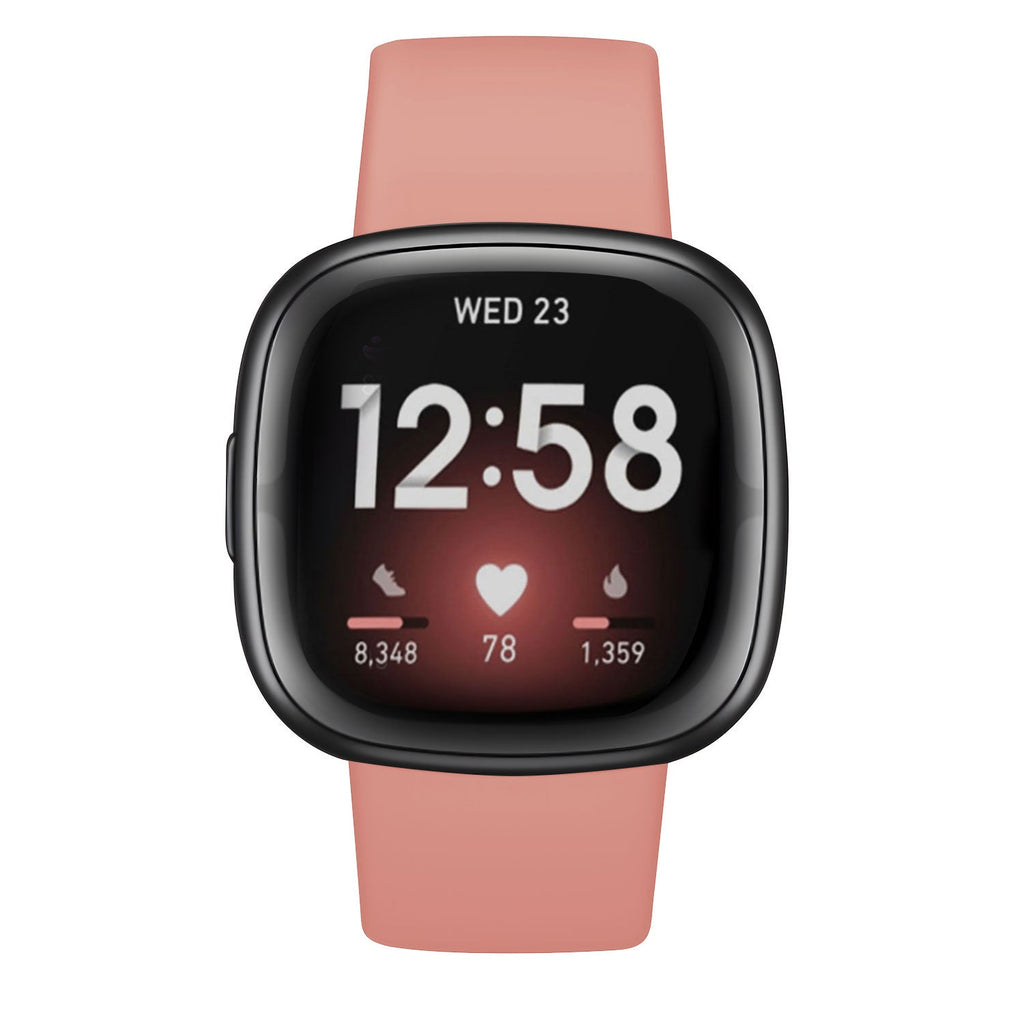 Fitbit Versa 3 klasszikus rózsaszín szilikon szíj csere