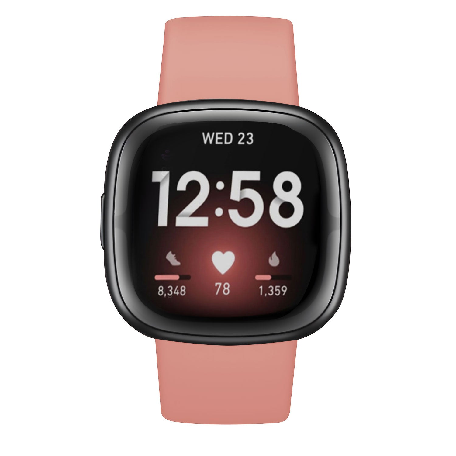 Fitbit Versa 3 klasszikus rózsaszín szilikon szíj csere