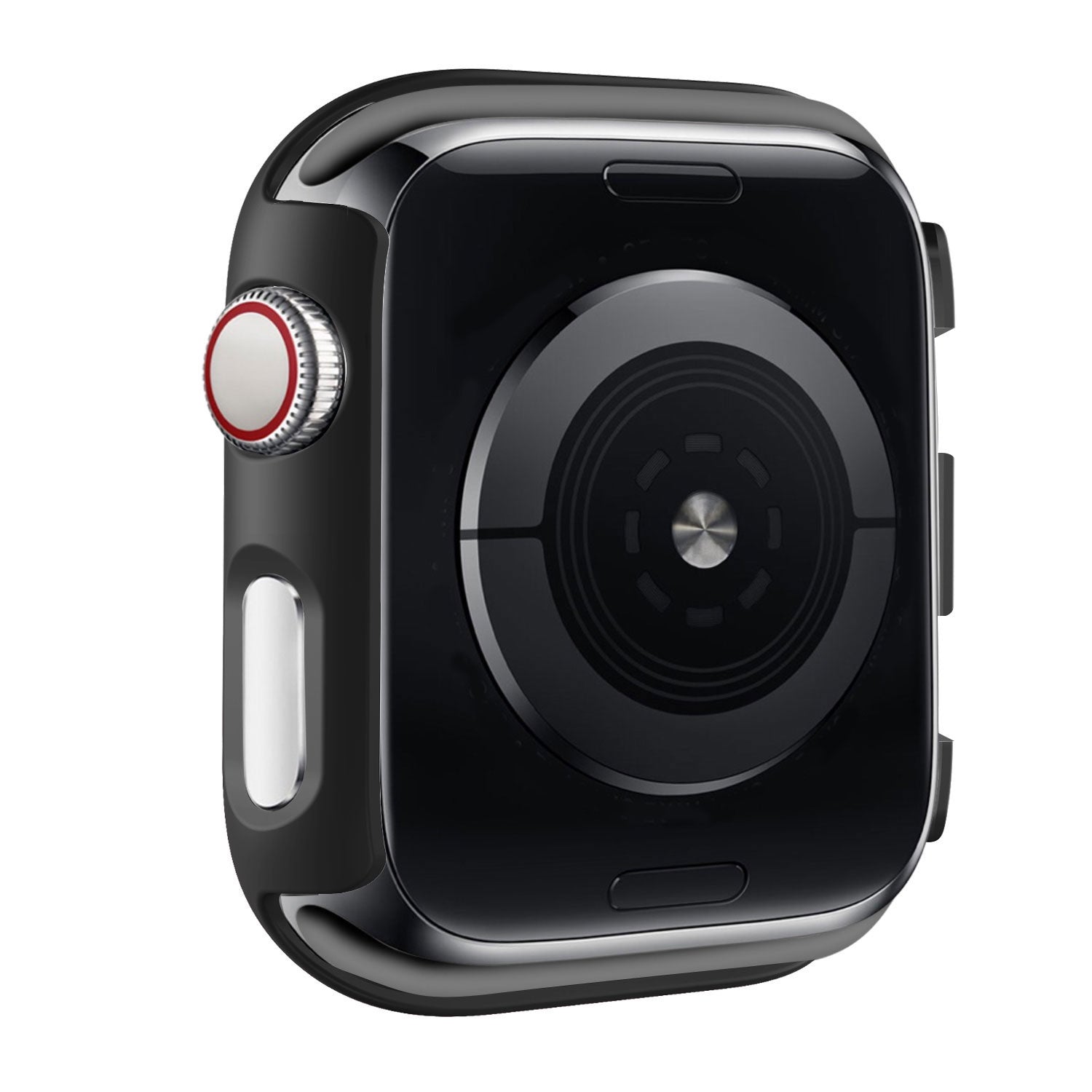 Apple Watch védőtok üvegborítással, fekete színben