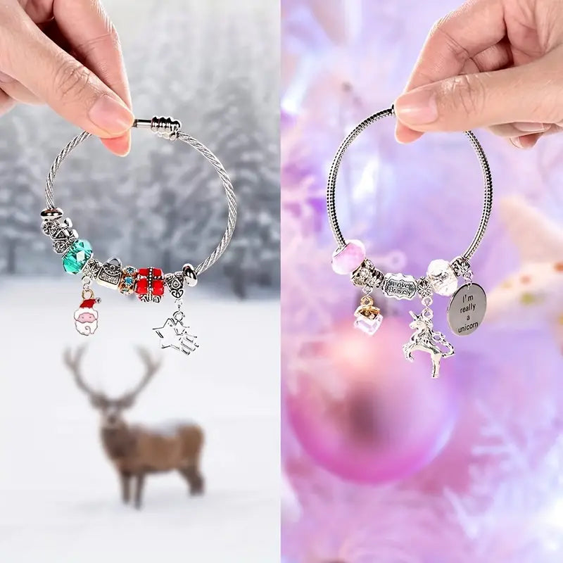 AuroraCraft Gör-det-själv Armbandspaket för Flickor med Kristaller och Legeringspärlor