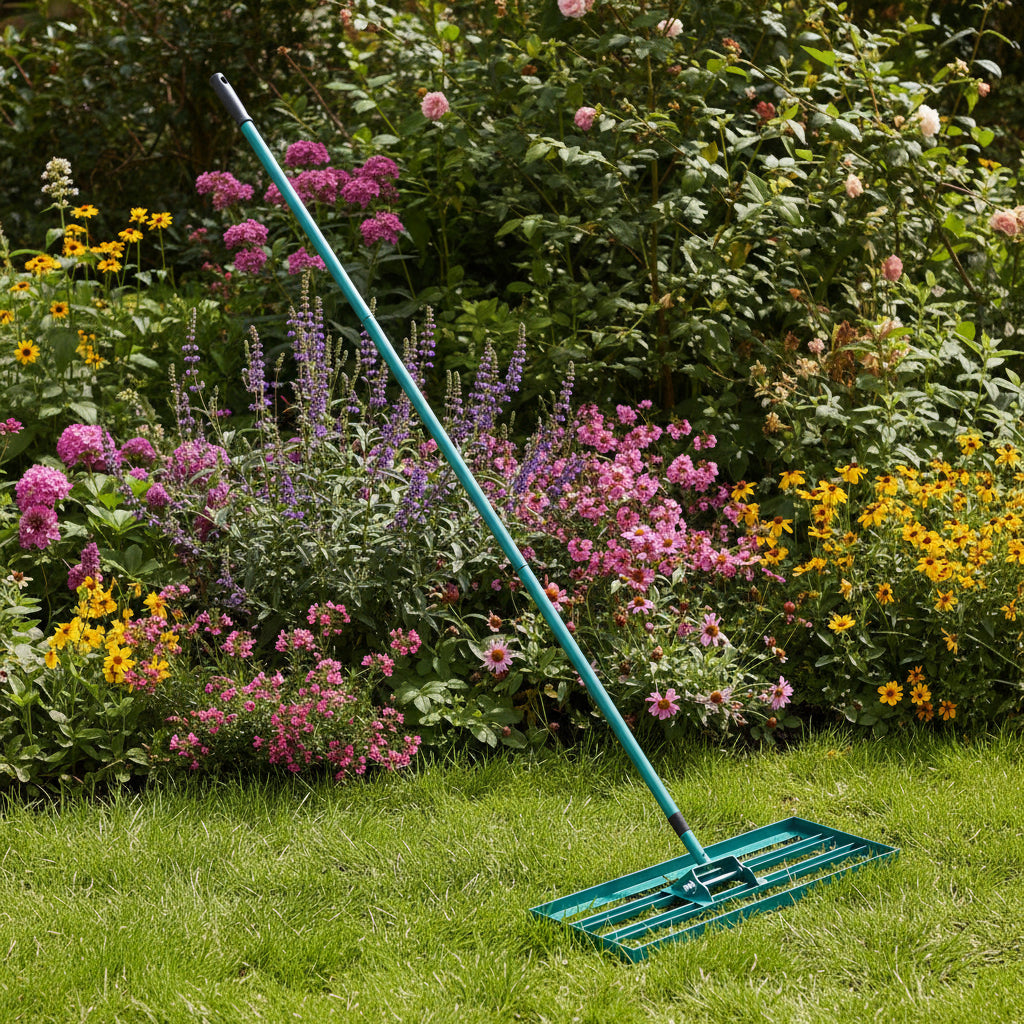 Apex Green Tools fűgereblye extra hosszú, hátbarát nyéllel háztulajdonosoknak