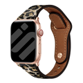 Apple Watch leopárdmintás bőrszíj cserepánt