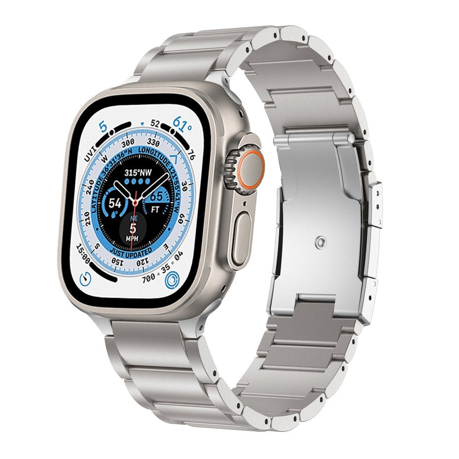 Apple Watch Ultra titán szíj ezüst tartós stílusos pánt