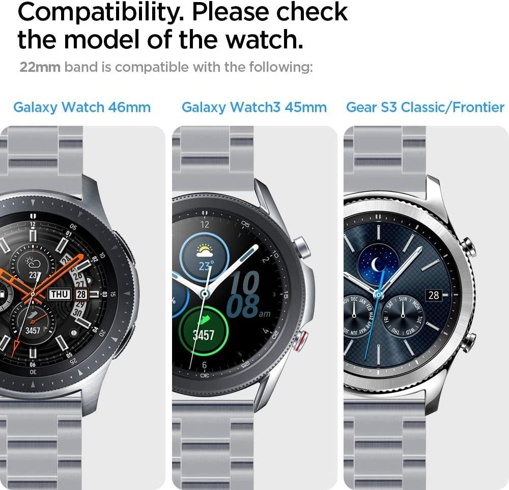 Fekete szilikon szíj Samsung Galaxy Watch 46 mm-hez