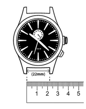 Sötétkék 22 mm szilikon óraszíj gyorskioldóval
