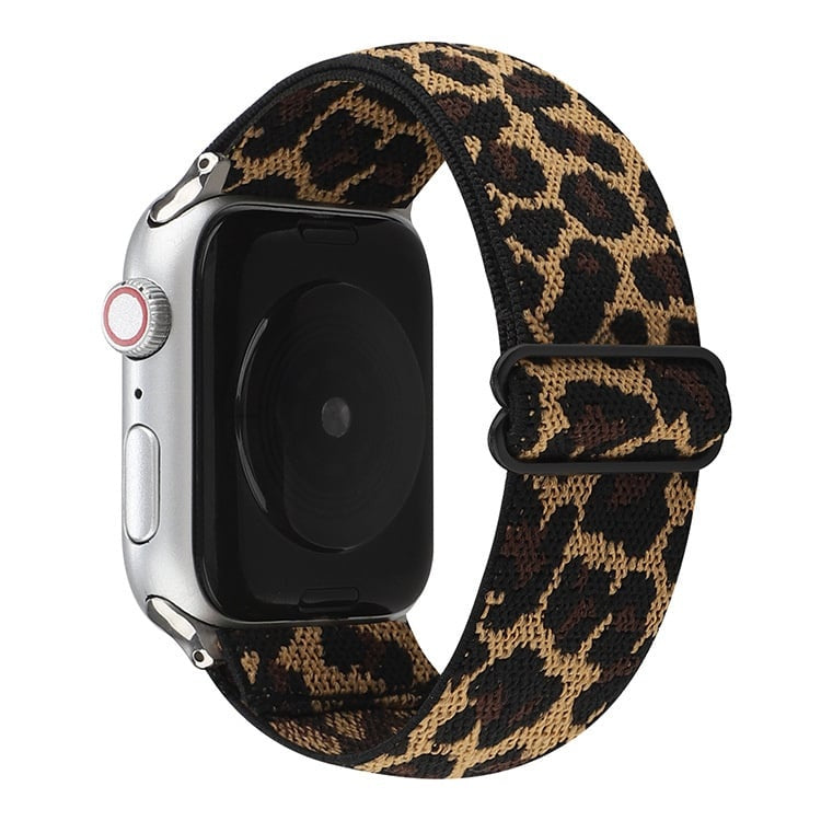 Leopárdmintás elasztikus szíj Apple Watch szíjhoz