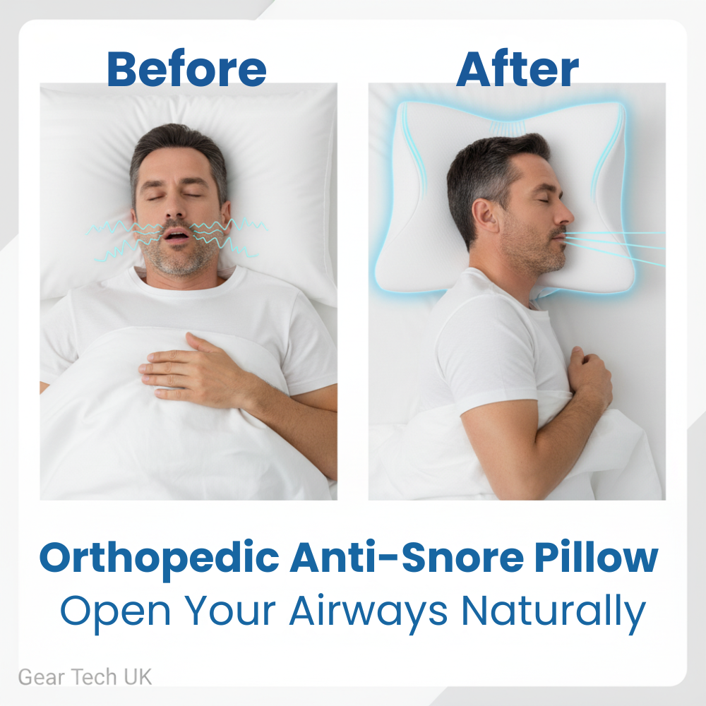 睡眠時無呼吸症候群といびき軽減のためのエルゴノミックメモリーフォーム枕