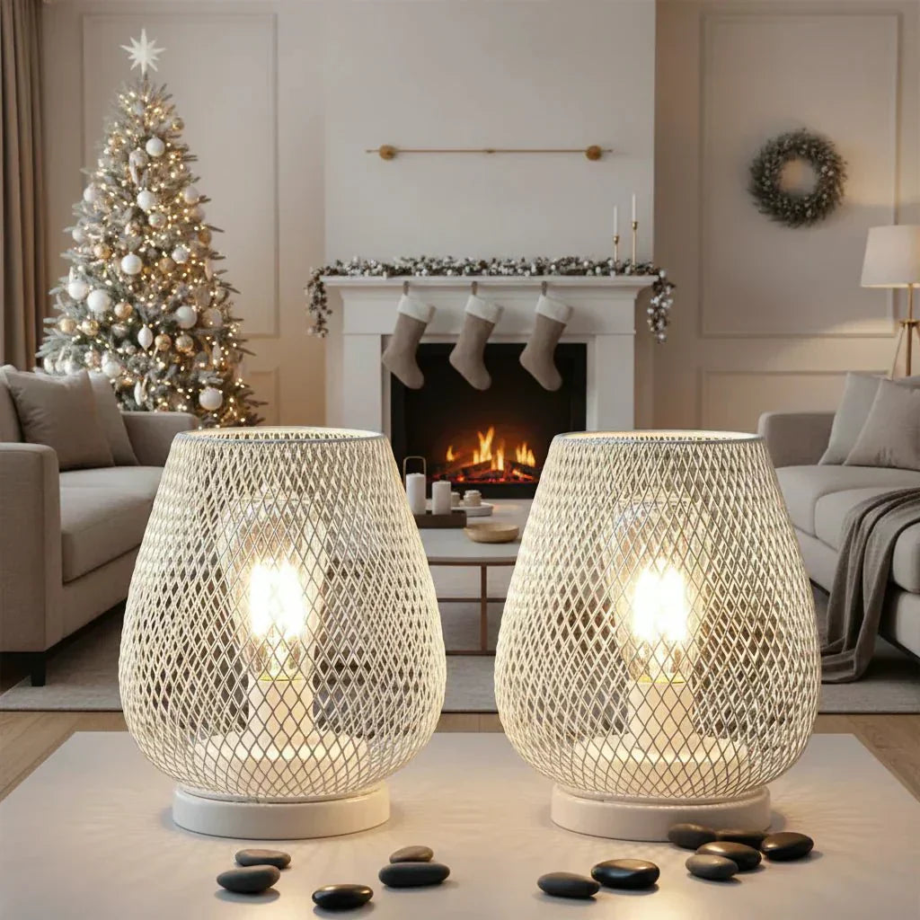 AureaGlow Vezeték Nélküli Fém Asztali Lámpa Meleg LED Edison Fénnyel a Hangulatos Otthoni Dekorációhoz