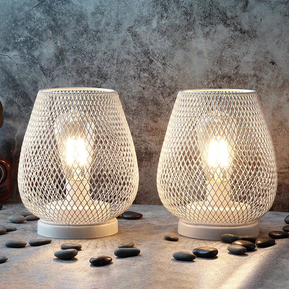 AureaGlow Vezeték Nélküli Fém Asztali Lámpa Meleg LED Edison Fénnyel a Hangulatos Otthoni Dekorációhoz