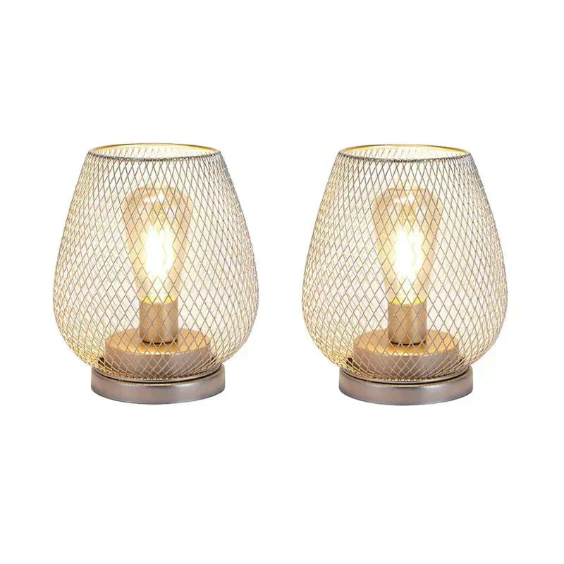 AureaGlow Vezeték Nélküli Fém Asztali Lámpa Meleg LED Edison Fénnyel a Hangulatos Otthoni Dekorációhoz