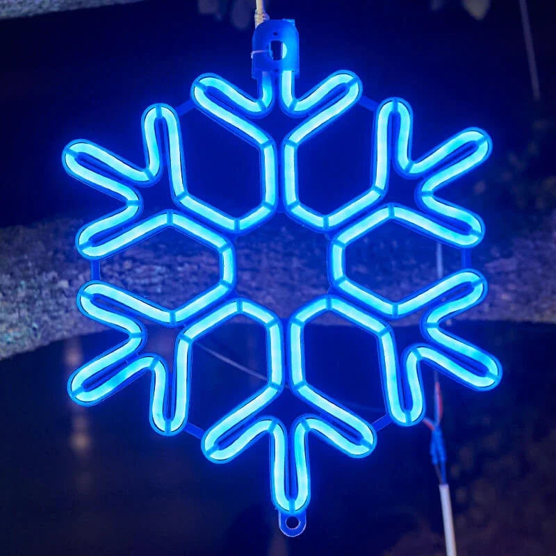 フロストフレークLEDストリングライト 屋外用冬のホリデーデコレーション用