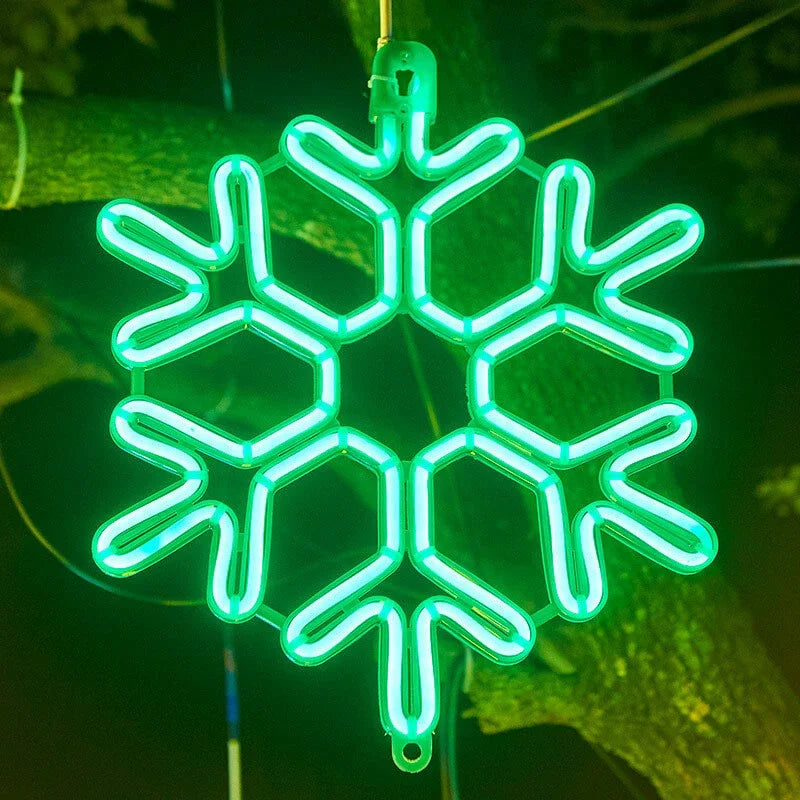 フロストフレークLEDストリングライト 屋外用冬のホリデーデコレーション用