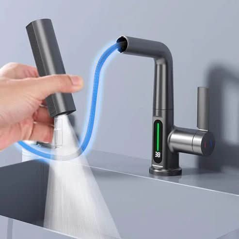 AquaNova Csaptelep - 360°-ban Forgatható Csap LED Hőmérséklet-kijelzővel
