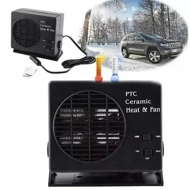 セラミック12Vカー用ヒーターファン 自動サーモスタット付き デフロスター＆デミスター機能搭載