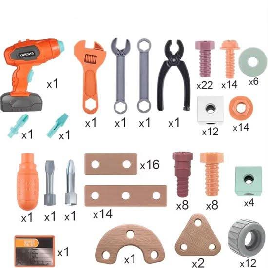 CraftForge 100 darabos kézműves szerszámkészlet kreatív gyerekeknek 3 éves kortól