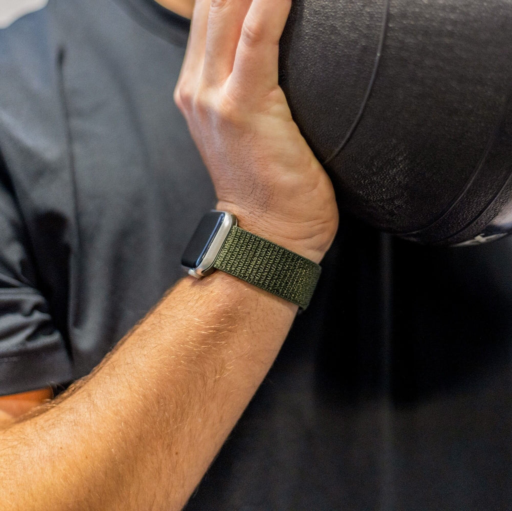 Apple Watch sötétzöld nylon szíj Apple Watch-hoz