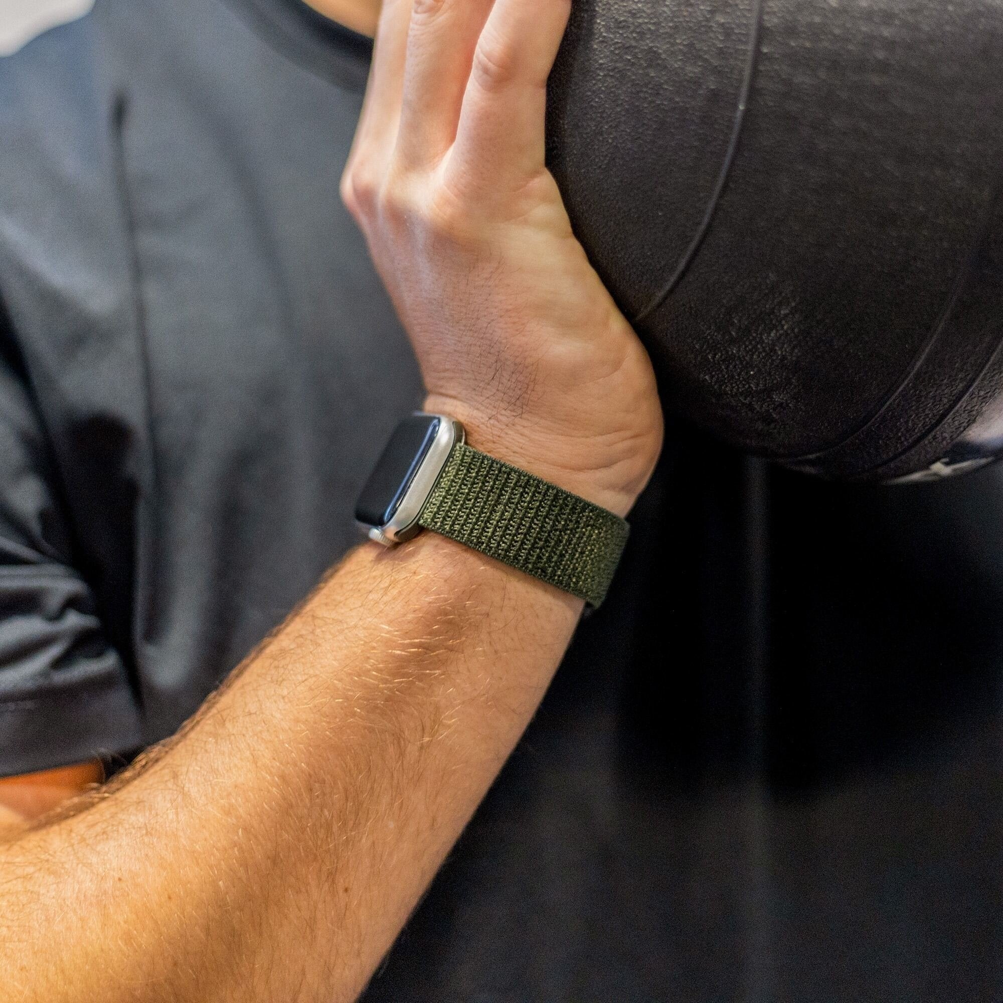Apple Watch sötétzöld nylon szíj Apple Watch-hoz