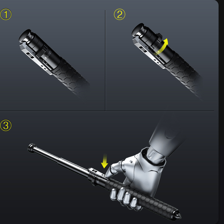 Alloy Steel Telescoping Safety Stick With Quick One Click Deployment