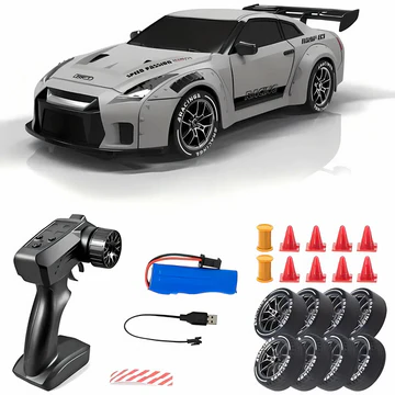 PulseX ドリフトマスター 4WD RCカー 明るいLEDライト付き