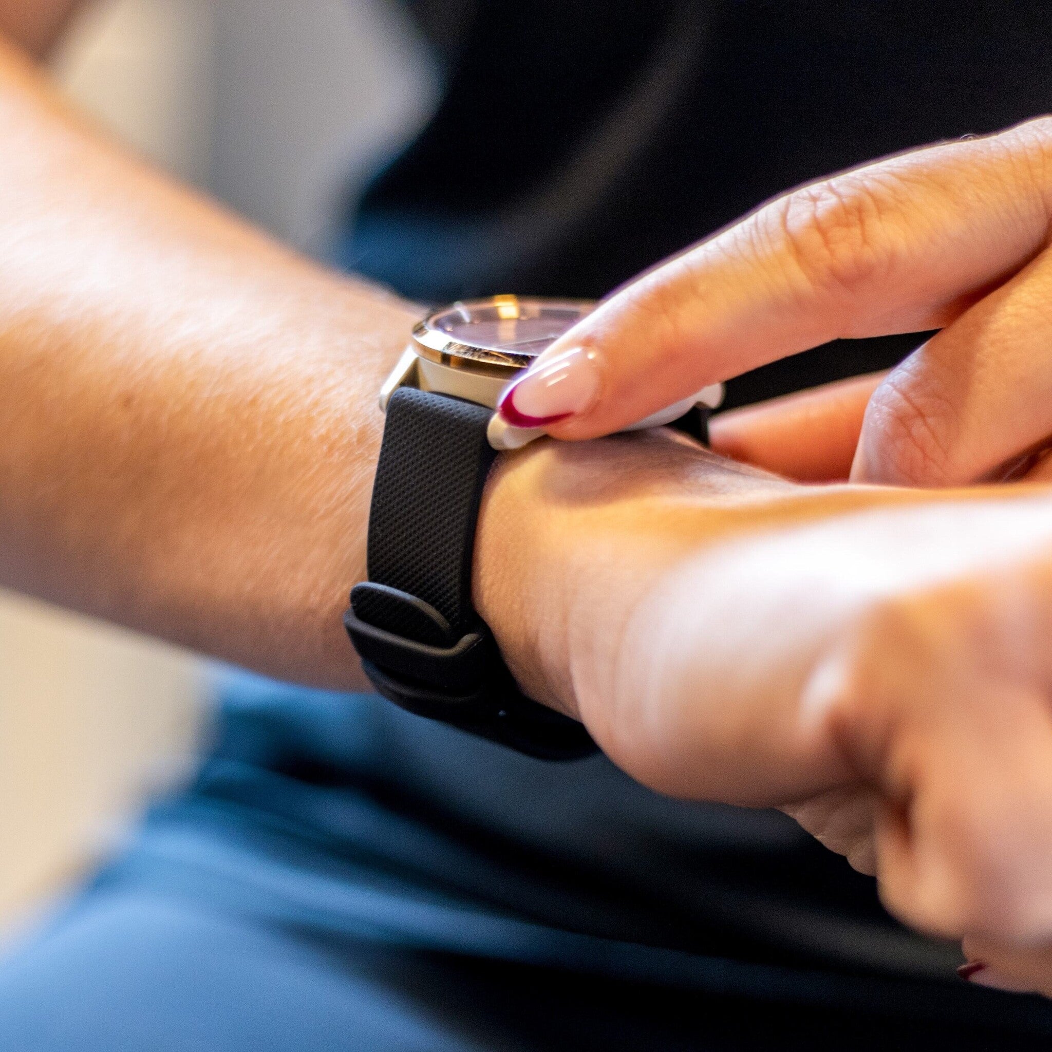 18mm Silicone Watch Strap With Quick Release Clasp Black