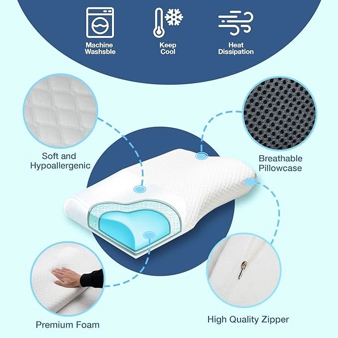 クワイエットレスト いびき防止枕 カップルのための快適な睡眠といびき軽減用