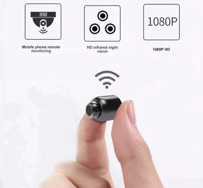 ミニWiFiカメラ2台セット 1080P 140度広角 ナイトビジョン 動体検知付き