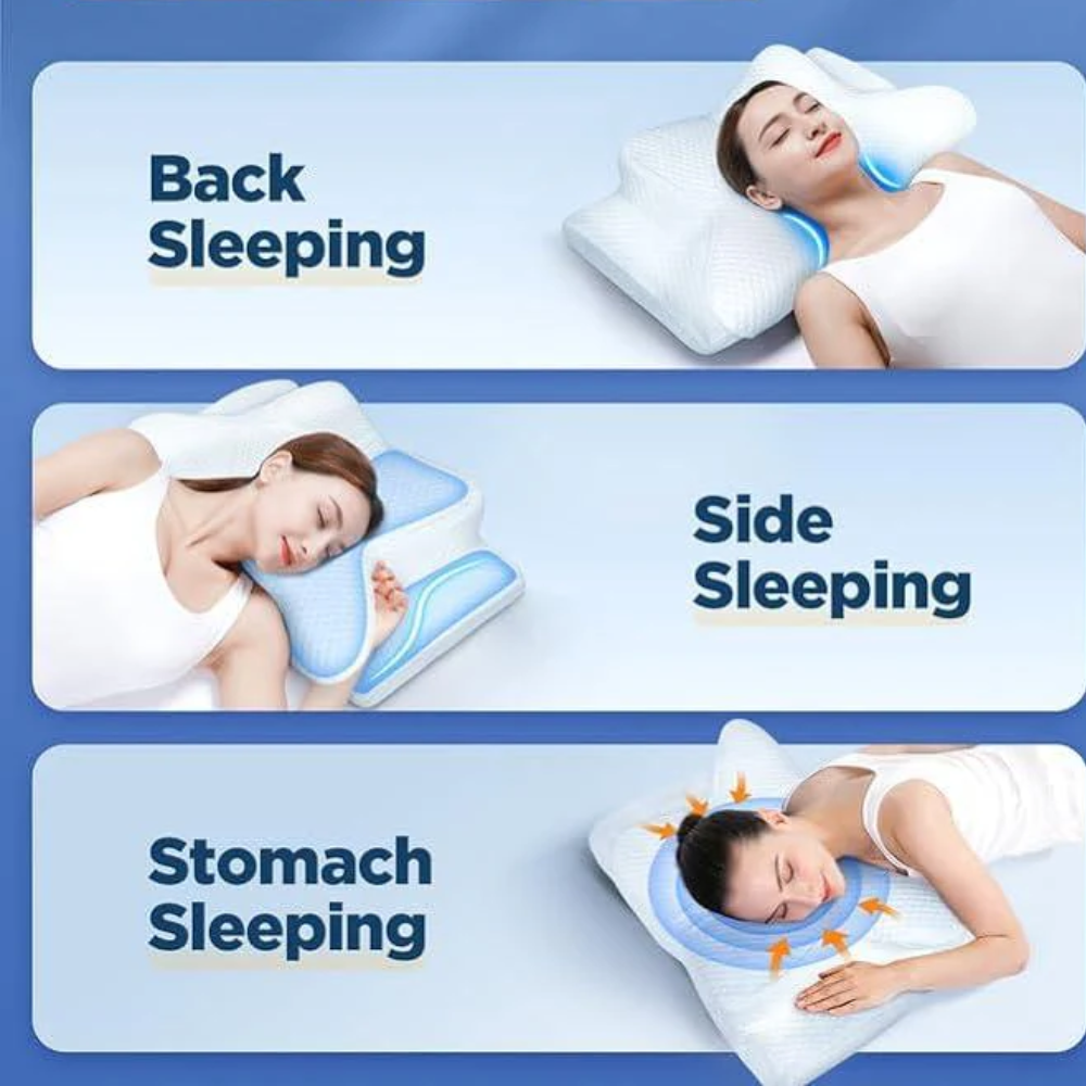 睡眠時無呼吸症候群といびき軽減のためのエルゴノミックメモリーフォーム枕
