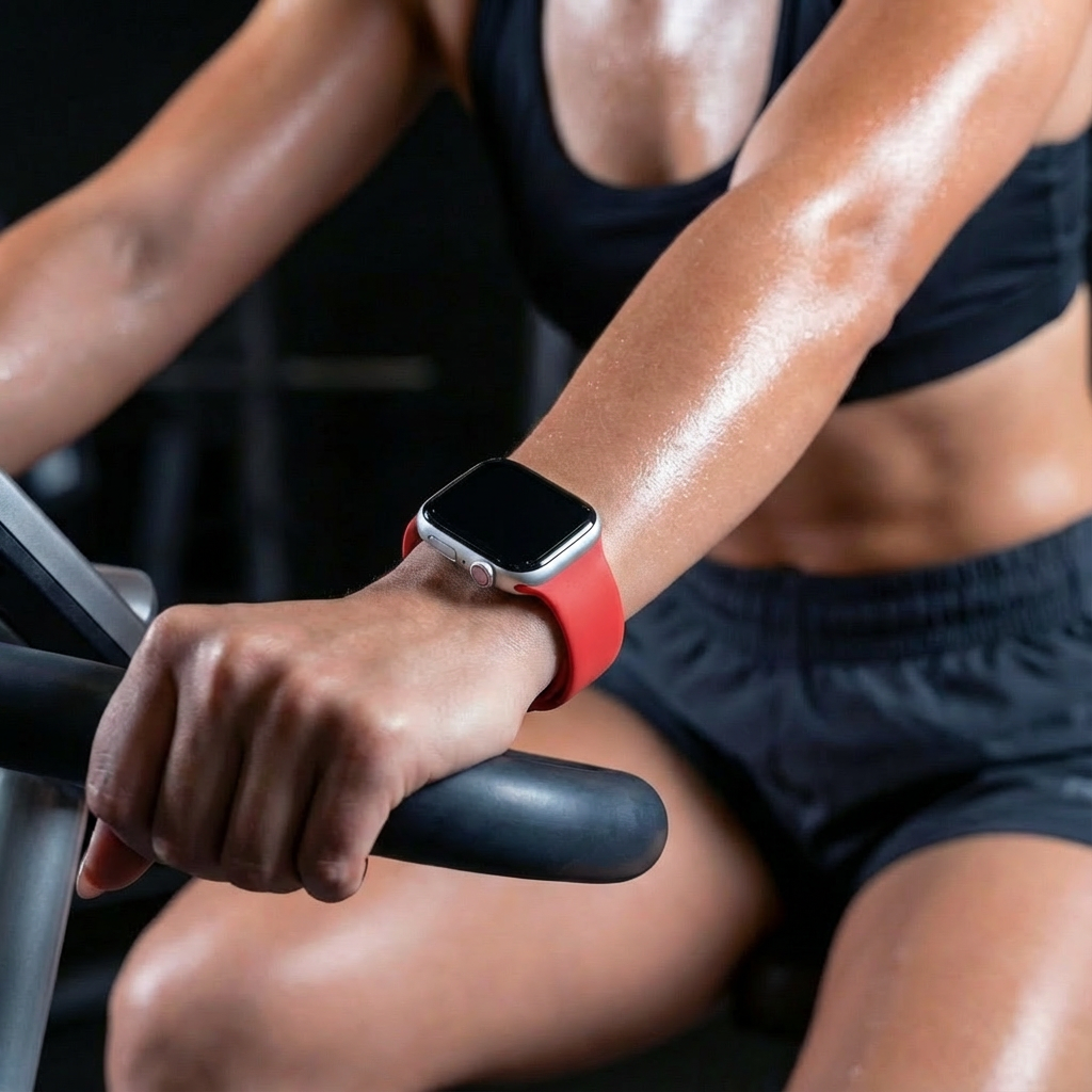Apple Watch piros szilikon szíj cserepánt hivatalos