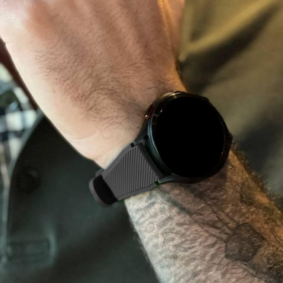 Fekete szilikon szíj Samsung Galaxy Watch 46 mm-hez