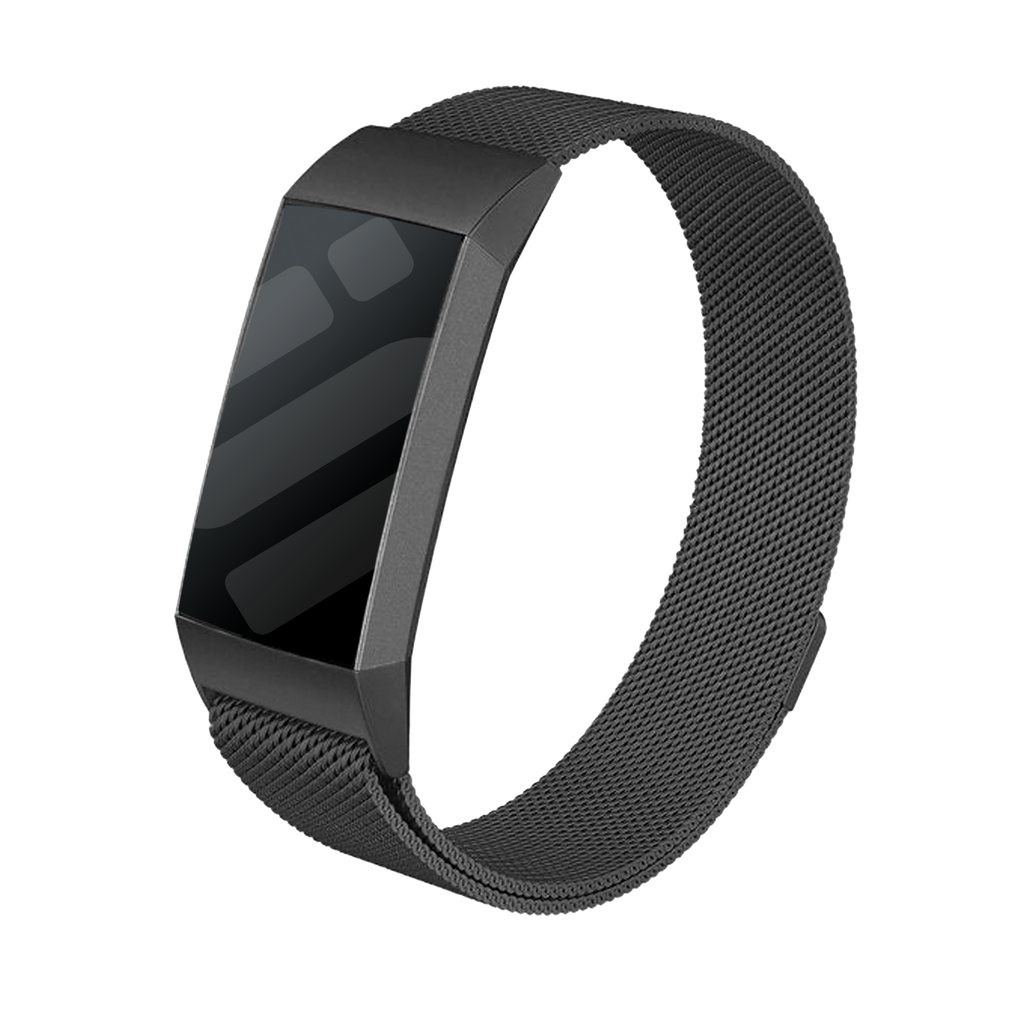 Fekete milánói cserepánt Fitbit Charge 4-hez
