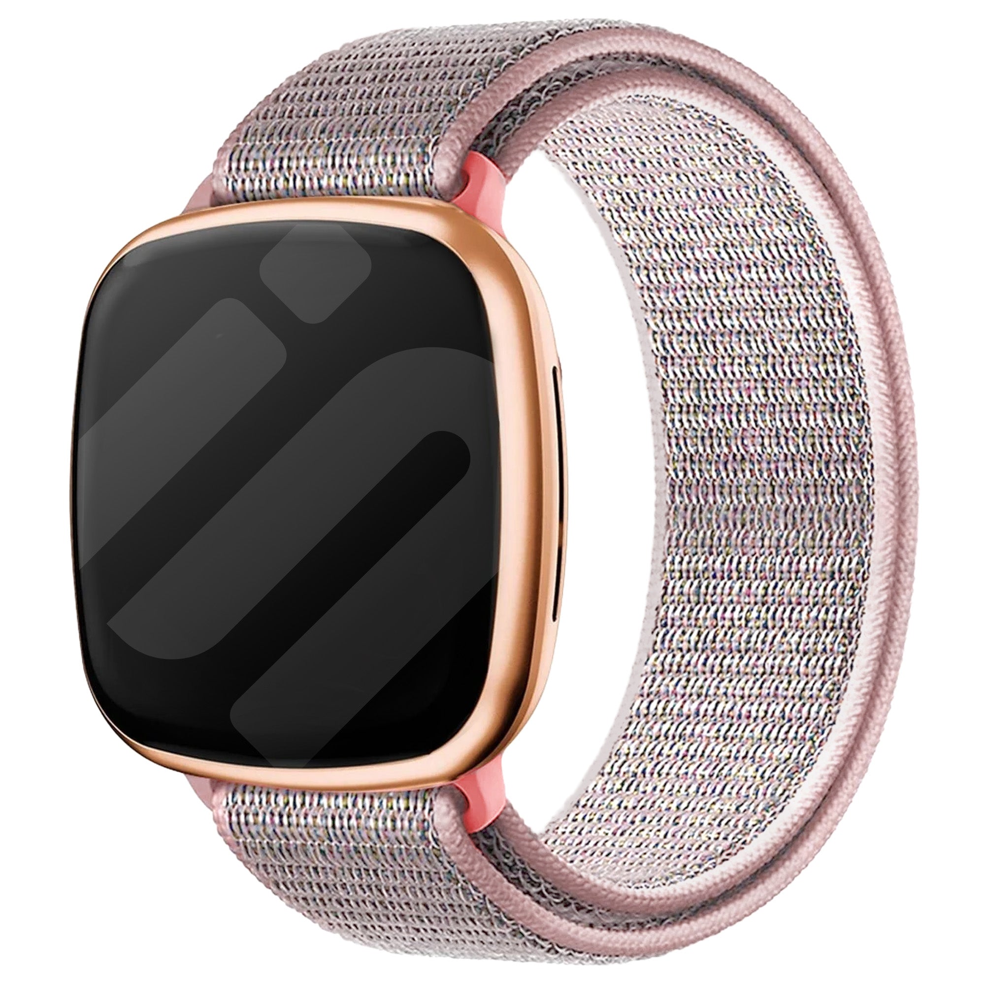Fitbit Versa 3 szürke és rózsaszín nylon cserepánt