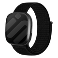 Fekete nejlon szíj Fitbit Versa 3 okosóra szíjhoz