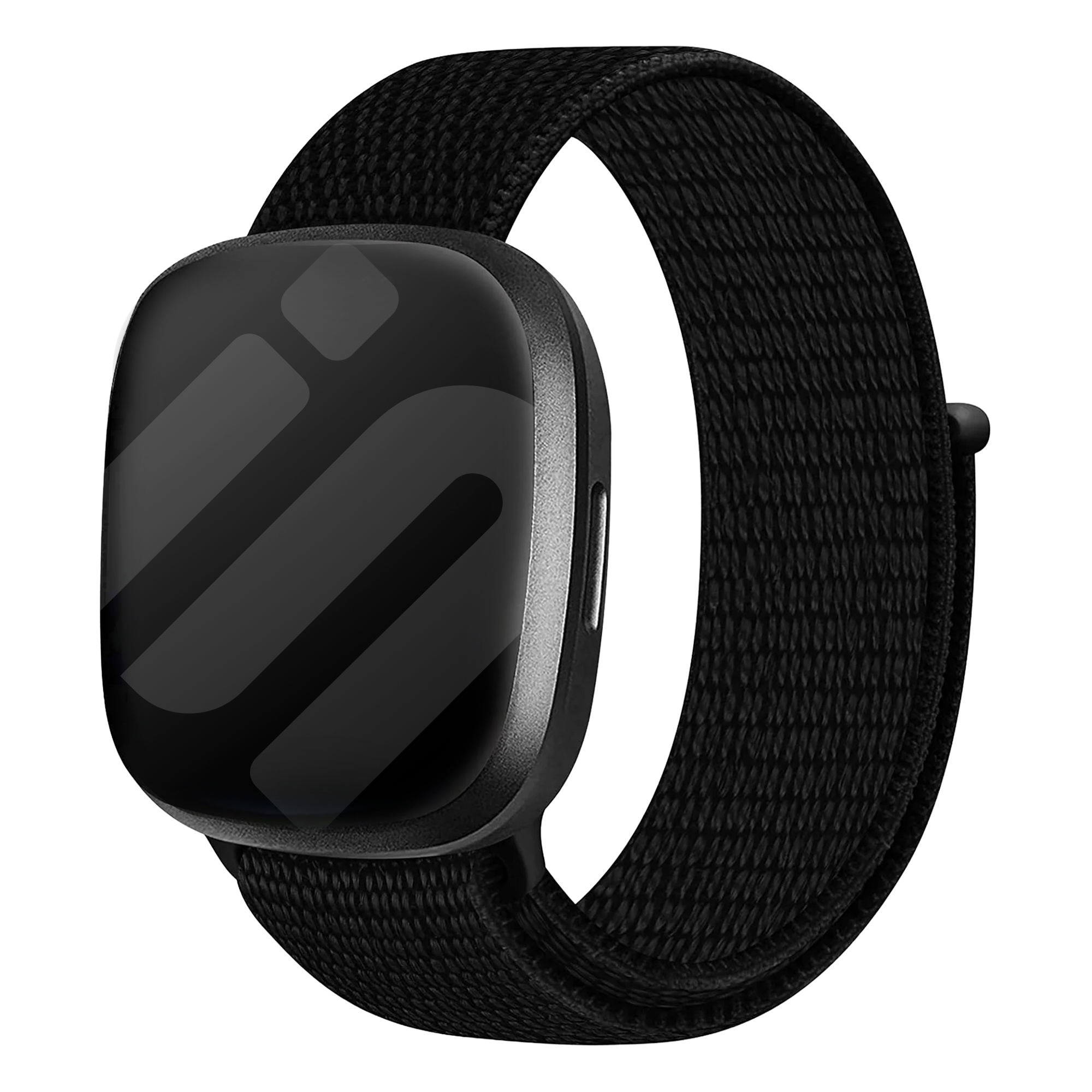 Fekete nejlon szíj Fitbit Versa 3 okosóra szíjhoz