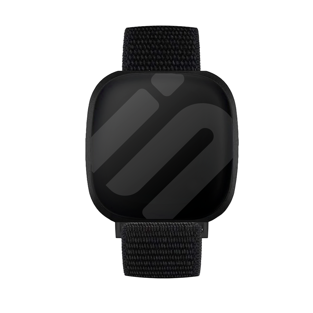 Fekete nejlon szíj Fitbit Versa 3 okosóra szíjhoz