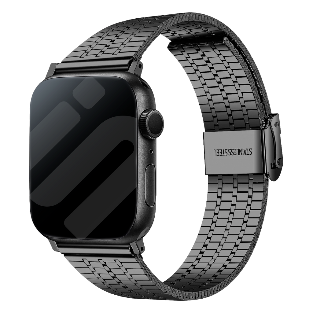 Apple Watch finom acél szíj fekete rozsdamentes acél karkötő