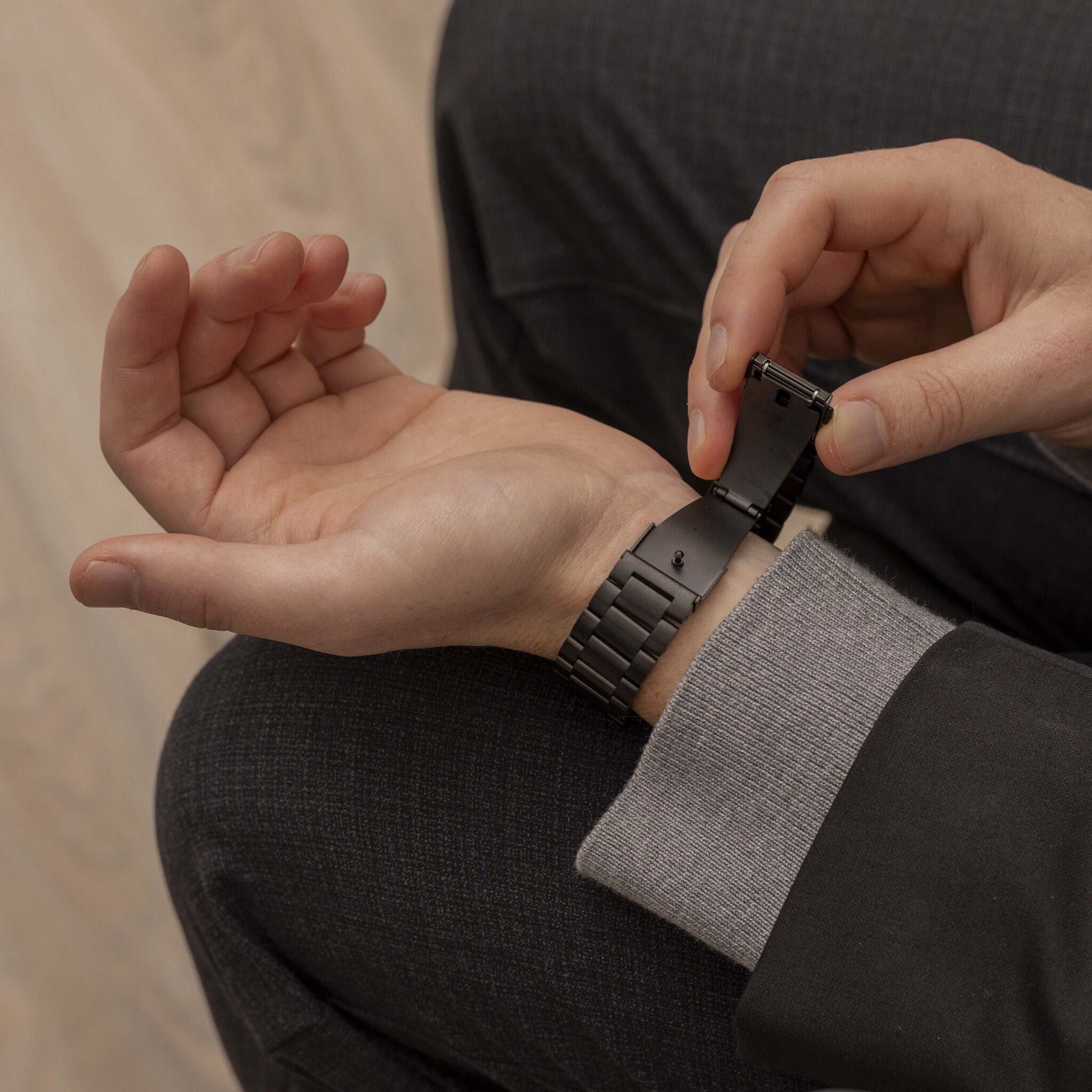 サムスン ギャラクシーウォッチ4 クラシック 46mm スチールストラップ ブラック