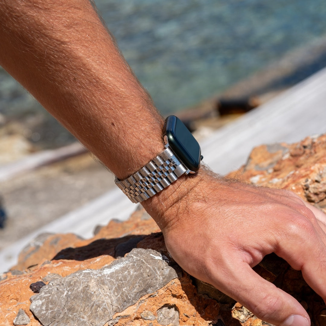 Apple Watch Jubilee acél szíj ezüst színben Apple Watch óraszíjhoz