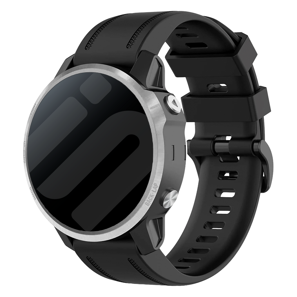 Fekete szilikon szíj Garmin Fenix 5S és 6S órákhoz