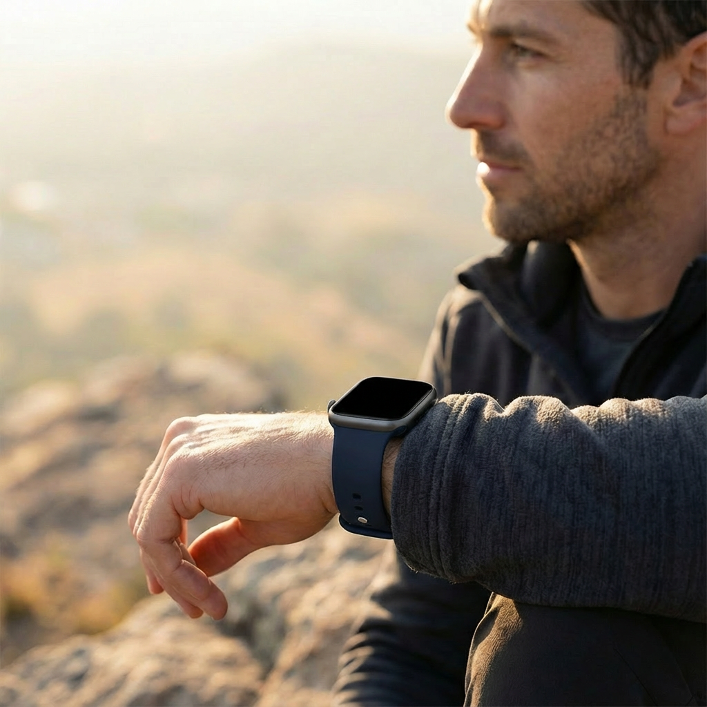 Apple Watch Classic szilikon szíj sötétkék színben