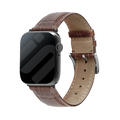 Apple Watch bőrszíj krokodilmintás barna